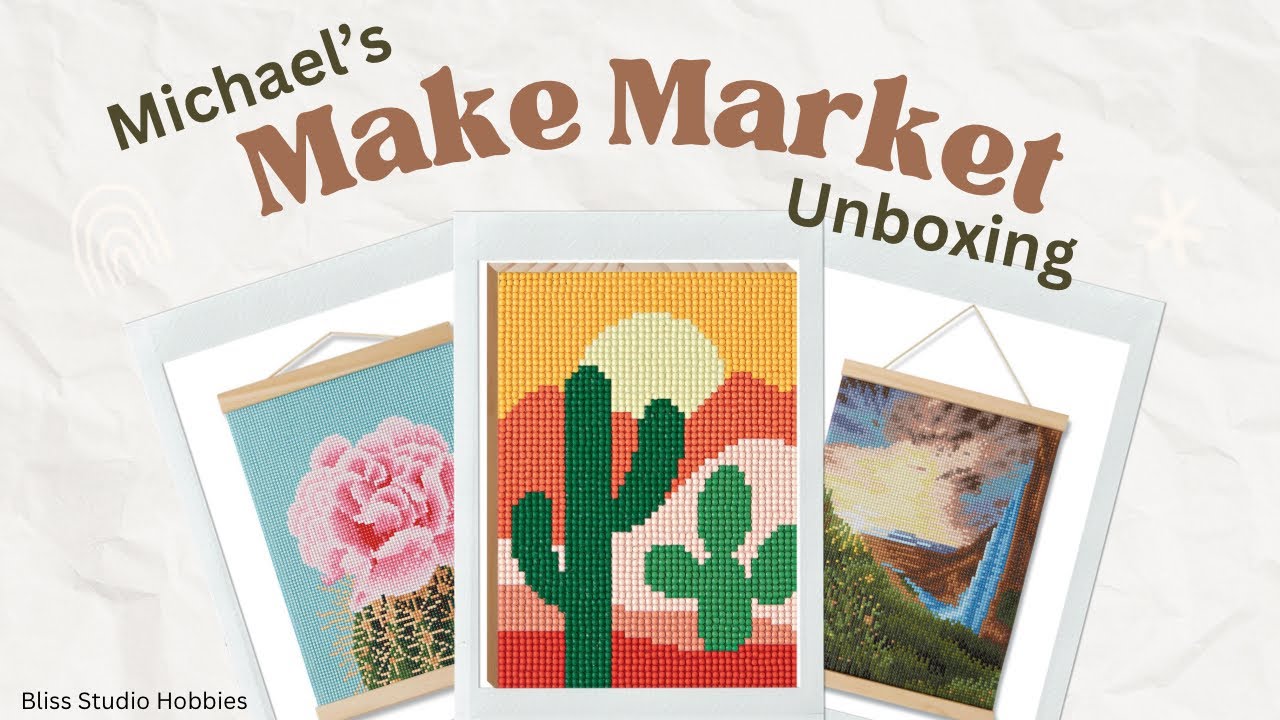 MAKE Market Unboxing, My FIRST Diamond Painting