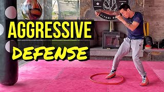 AGGRESSIVE DEFENSE: Lateral Movement, Side Step Punching, Punching Moving Backwards