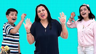 STAMP ON MY FACE | Face painting | Fun with Family | Aayu and Pihu Show screenshot 3