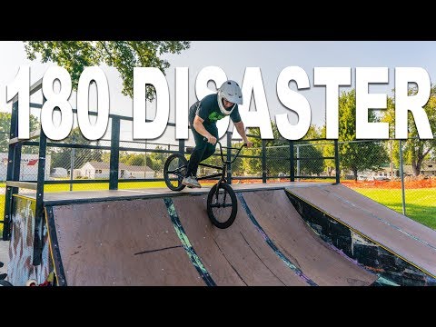 HOW TO 180 DISASTER BMX !!! On a quarter pipe, for beginners!