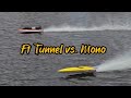 Which boat is faster? F1 Powerboat vs. Mono hull. 6S brushless boat battle!