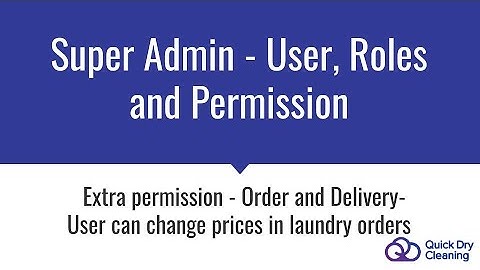 QDC Super Admin - Extra permission-User can change prices in laundry orders