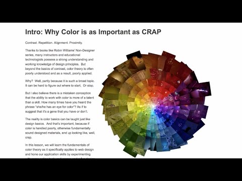 CRAP Design Principles in my Web Color lesson