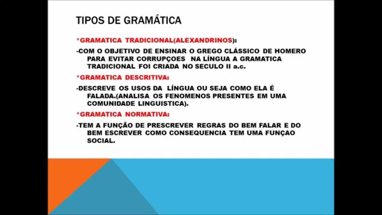 Tipos de Gramatica YouTube