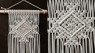 DIY: Macrame " ETHNIC PATTERN " / Macrame Wall hanging for beginners