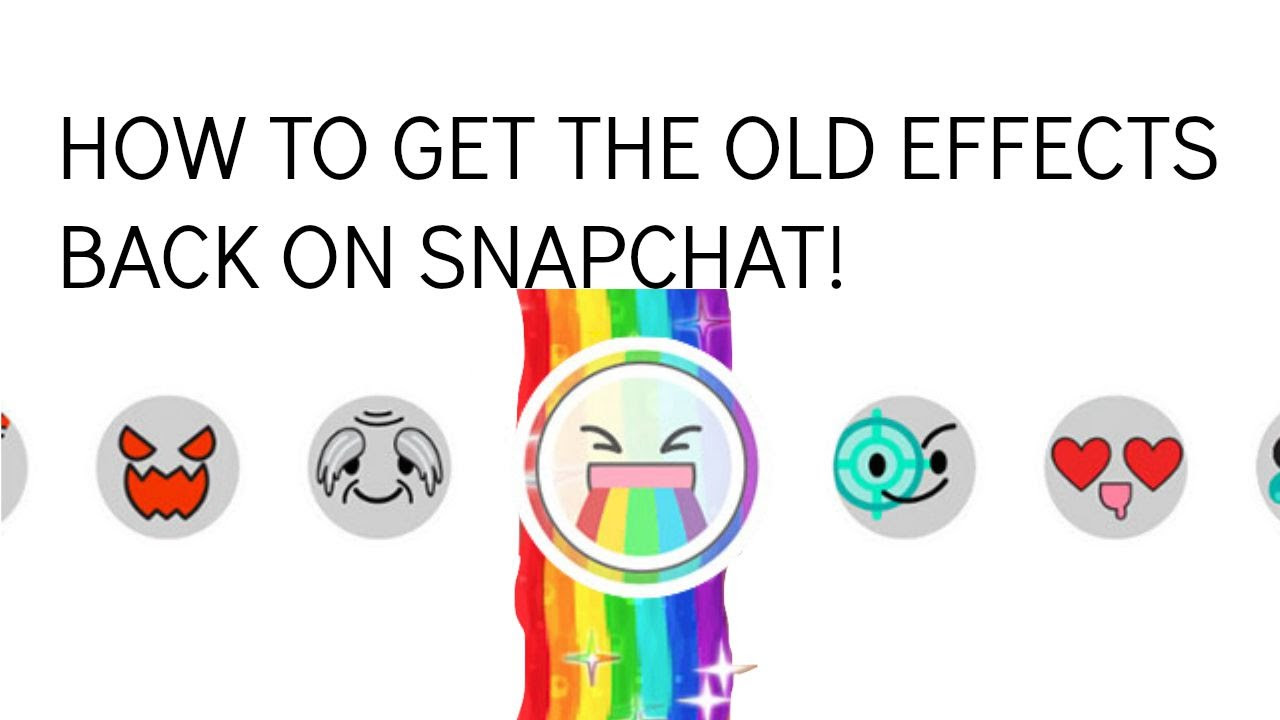 Update HOW TO GET THE OLD SNAPCHAT EFFECTS/LENSES BACK FOR FREE! (Puking Rainbows, Robot, Demon, etc.)