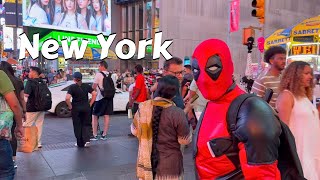 Times Square At Night Video - Manhattan Walking Tour New York City USA 4k Travel vlog