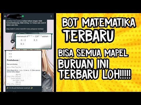 Bot Matematika Terbaru Bot Mtk Terbaru Bot Telegram Mtk Terbaru 2020 Bot Pelajaran Youtube