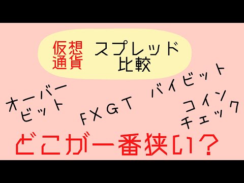 仮想通貨取引所4つスプレッドを比較するとスプレッド 0から大きな開きまでを確認国内コインチェック海外暗号資産取引所 バイビットFXGTオーバービット一番狭いのはどこ？ PR