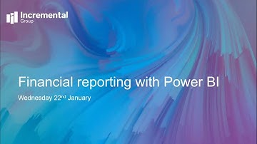 Financial reporting with Power BI