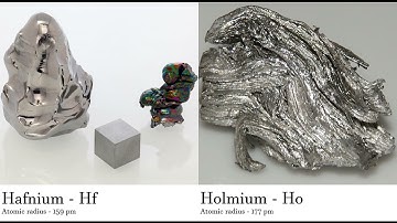 Hafnium - Hf vs Holmium - Ho Comparing Element attributes Atoms