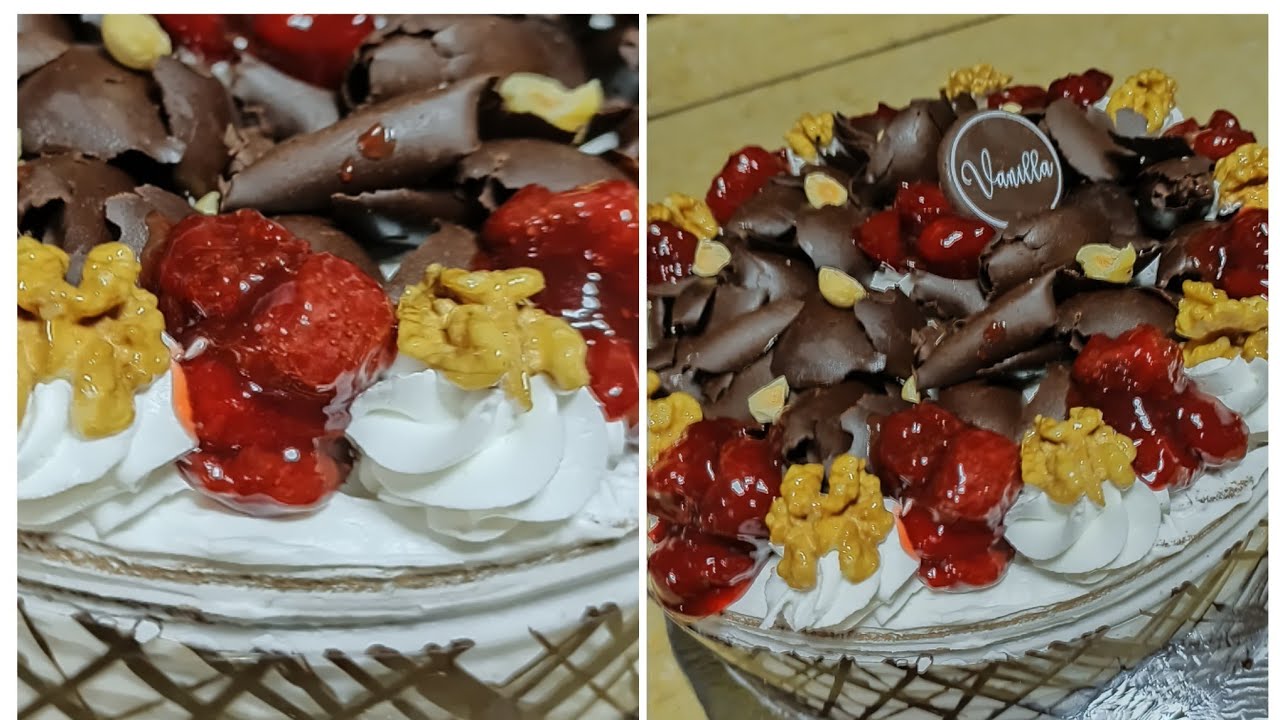 تورته بلاك فورست من اجمل واسهل التورت وطريقه اسبونج التورت كل المقاسات