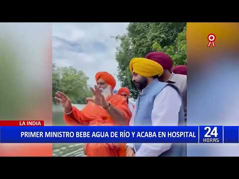 India: Primer Ministro termina en hospital tras beber agua de río contaminado