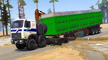 Spinning Tire Mud Mercedes Dump Truck Gameplay  #spintires #mudrunner #simulation #gaming