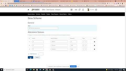 Attendance Tool in Brightspace: Attendance Schemes