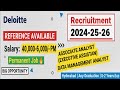 Deloitte Hiring for Associate Analyst Executive Assistant || Deloitte || Hiring || @JoBSearcH-r6w