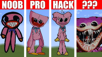 Kissy Missy NOOB vs PRO vs HACKER MINECRAFT Pixel Art Huggy Wuggy
