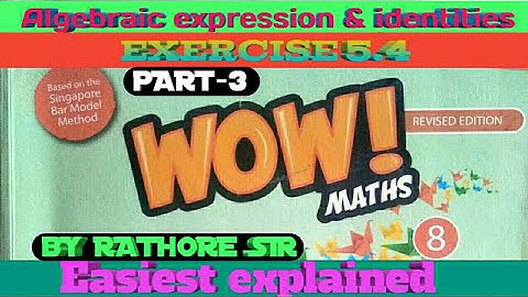 Exercise 5.4 class 8 wow maths solutions (Que.7 to 11)