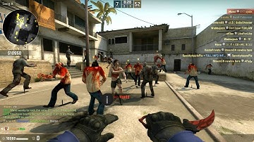 CS:GO - Zombie Survival Mod Gameplay on de_dust2 - GFL