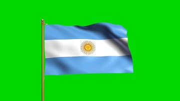 Argentina National Flag HD | Argentina waving Flag Green Screen animation loop #argentina