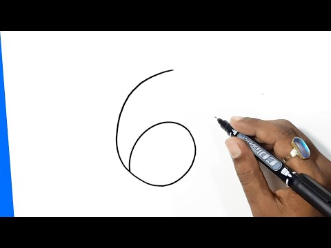 Squirrel Drawing | How to draw squirrel from number 6 | Easy squirrel drawing | Number drawing