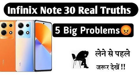 infinix note 30 5g cons || infinix note 30 5g Problems || buy or not