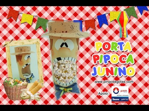 DIY PORTA-PIPOCA JUNINO - YouTube