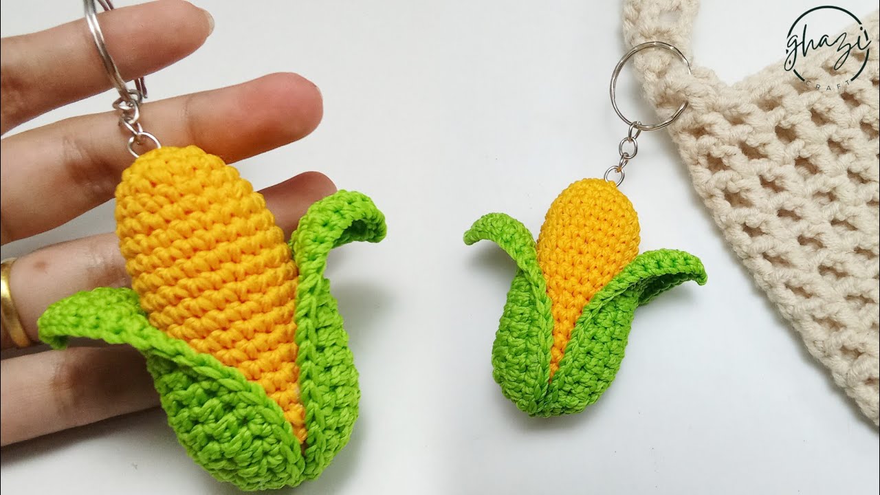 Crochet Corn Keychain / Corn Amigurumi
