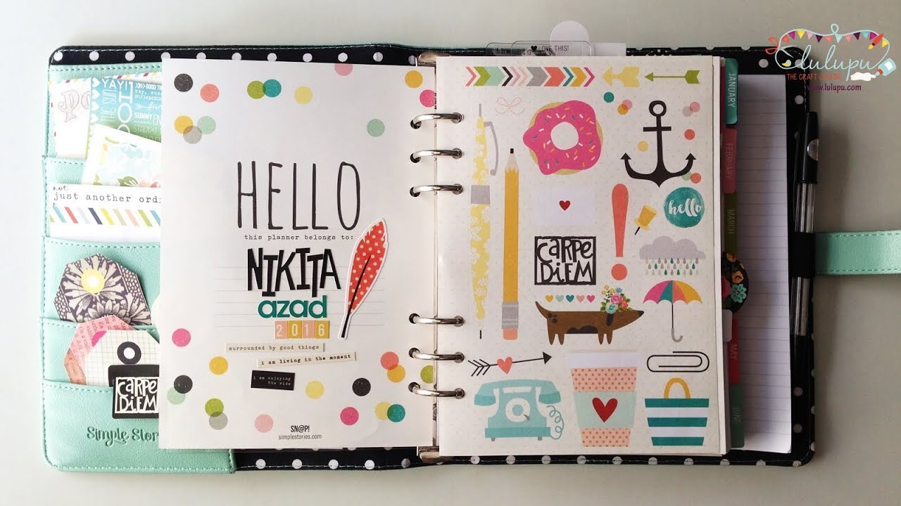 Simple Stories Carpe Diem Planner showcase by Nikita Azad for Lulupu.com