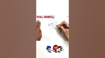 How to DRAW KNUCKLES | Sonic 2 Movie (PROMO) #shorts