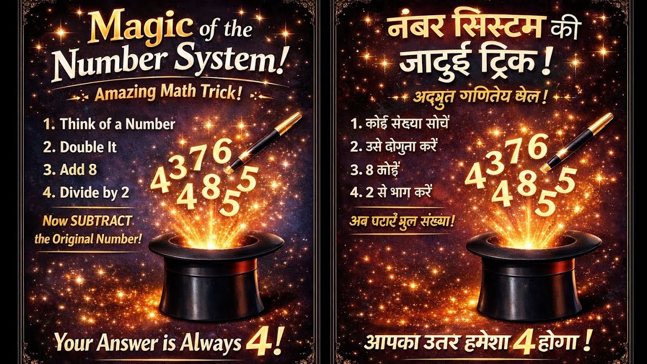 🔢 नंबर सिस्टम की जादुई ट्रिक 🔢