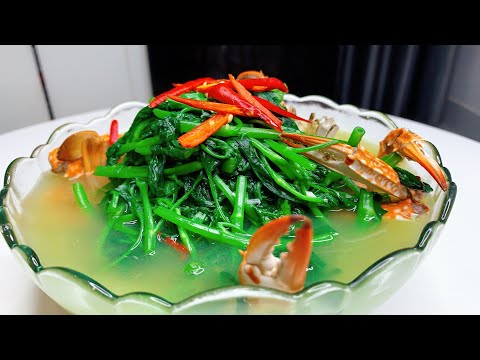 Video CANH RAU MUỐNG NẤU GHẸ | Cách nấu Canh ngon ngọt dễ... - youtube