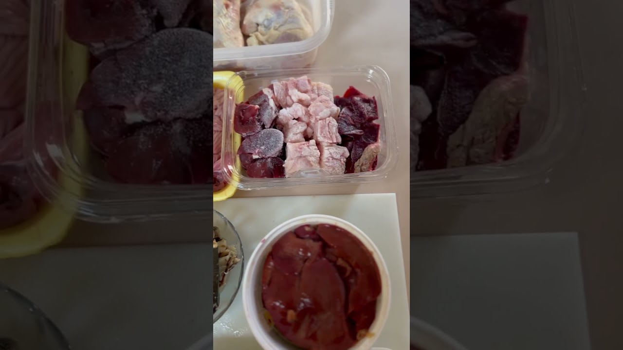 Raw Feeding Prep For My Wolfdog