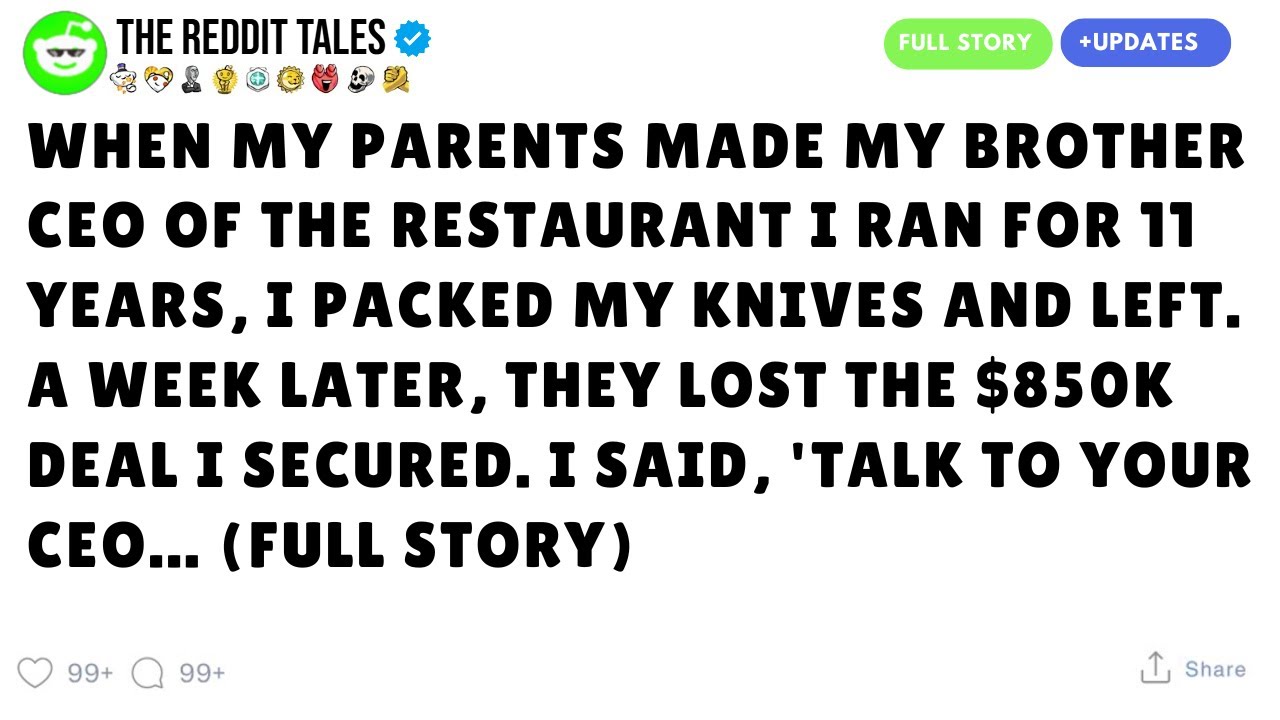 When My Parents Made My Brother CEO Of The Restaurant I Ran For 11 Years...