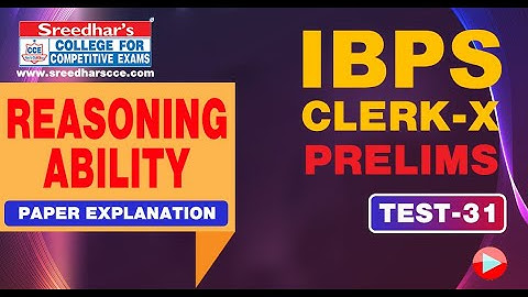 IBPS CLERK 2020 PRELIMS MOCK TEST- 31 REASONING ABILITY | CIRCULAR ARRANGEMENT, CODING DECODING
