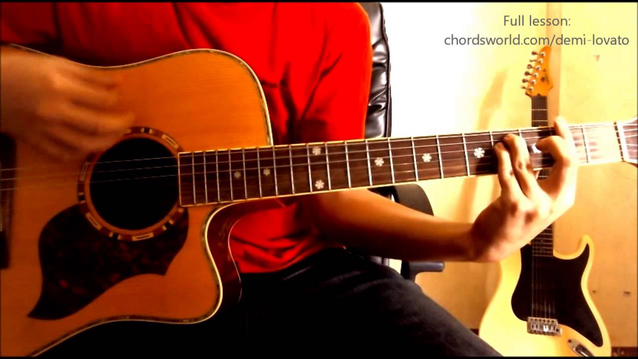 Neon Lights Chords "Demi Lovato" ChordsWorld.com Guitar Tutorial
