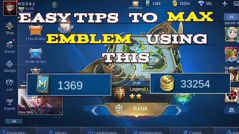 How to Max Emblem | How to get Magic Dust in Mobile Legends | KOF | MLBB