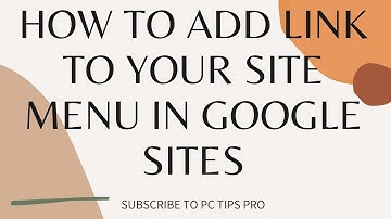 How to Add a Link to Your Site Menu in Google Sites | Google Sites Tutorials