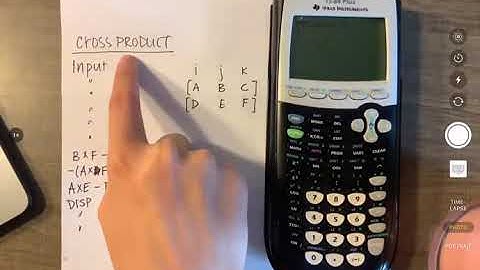 Unit Vector and Cross Product on a TI-84