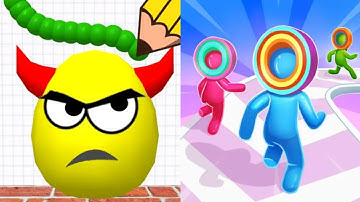 Draw To Smash Logic Puzzle VS Layer Man 3D Satisfying ASMR Gameplay (Android, ios) (New Update)