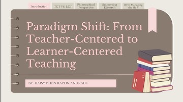 ED 203 PARADIGM SHIFT: FROM TEACHER-CENTERED TO LEARNER-CENTERED TEACHING
