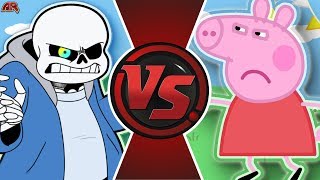 SANS vs PEPPA PIG! (Peppa Pig vs Undertale Animation Meme) | CARTOON FIGHT!
