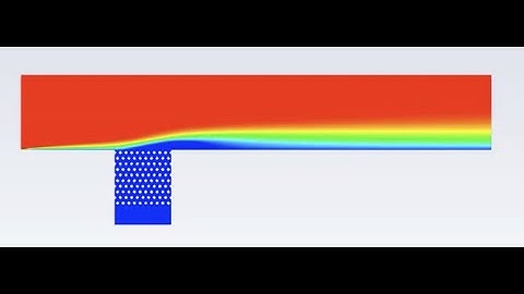 2D LES model of Transpiration Cooling Through a Porous Media on ANSYS FLuent