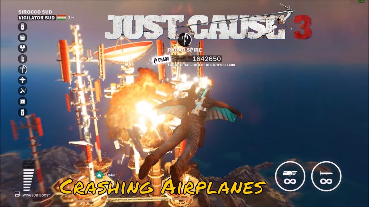 rico act Just Cause 3 Crashing planes into random Targets 2