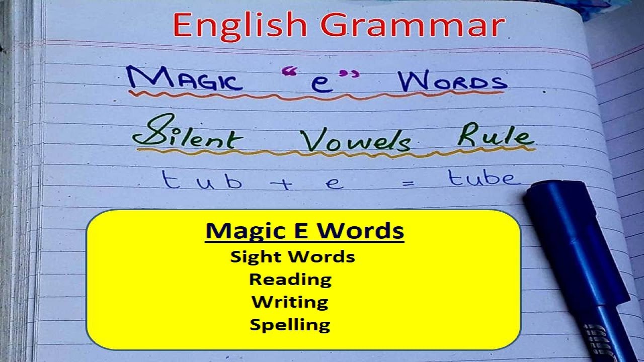 Rule For Silent Vowel E || Magic e Words | How To Spell | English Grammar | Pardhai Ghar