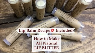 How to Make All Natural LIP BUTTER Balm   Easy DIY Recipe | Ellen Ruth Soap