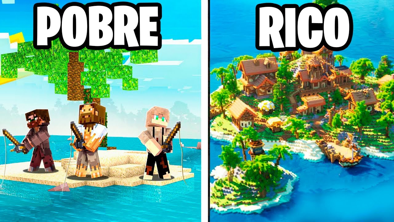 Hice Que 200 Jugadores Simularan Islas de Supervivencia en Minecraft...