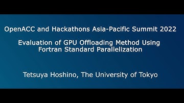 Evaluation of GPU Offloading Method Using Fortran Standard Parallelization