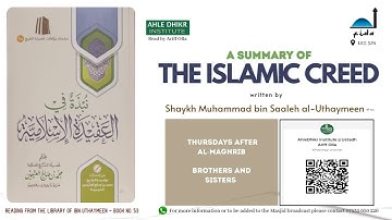 A Summary of The Islamic Creed (Pt.5) || Ibn Uthaymeen || Ustadh Ariff Olla