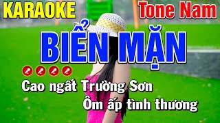 ✔️ BIỂN MẶN Karaoke Tone Nam | Mạnh Hùng Karaoke